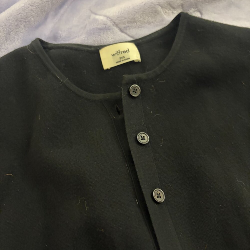 Aritzia Wilfred Golightly Cardigan in Black with tags - Picture 3 of 6